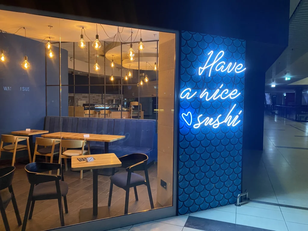 LED-neon in winkelcentrum Pasaż Grunwaldzki